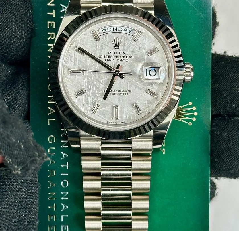 Rolex Day-Date with meteorite dial, white gold