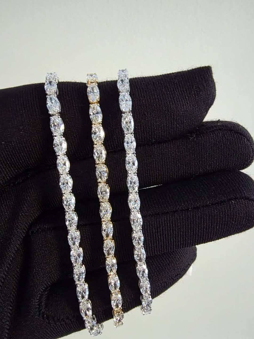 Three diamond tennis bracelets